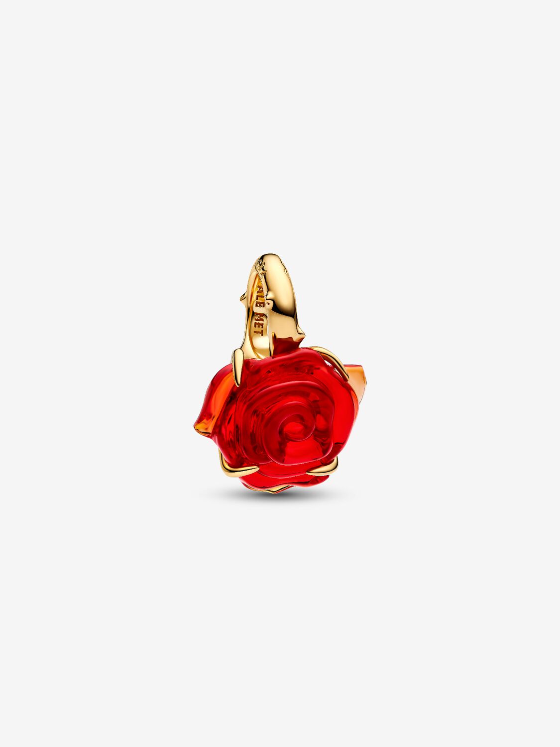Die Schöne und das Biest Verzauberte Rose Charm-Anhänger 14 Karat Vergoldung Hauptbild