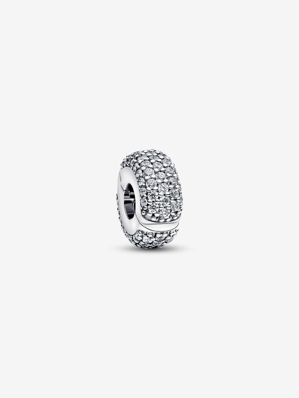 Pavé Clip-Charm Sterling-Silber