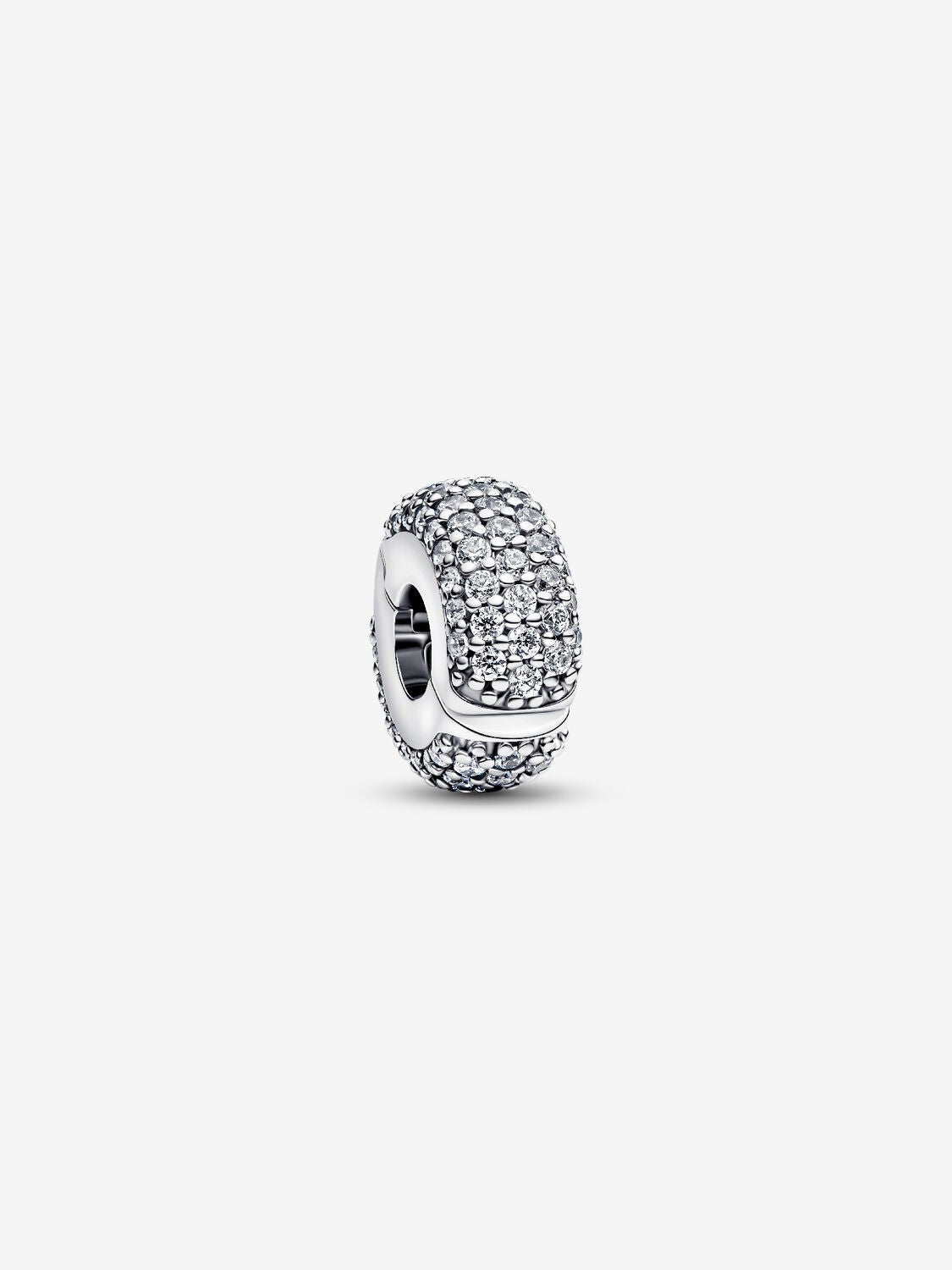 Pavé Clip-Charm Sterling-Silber
