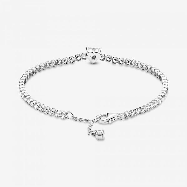 Tennisarmband Funkelndes Herz Zirkonia Silber