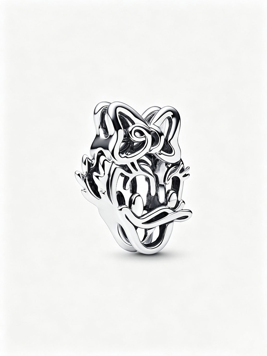Daisy Duck Offen gearbeiteter Charm Sterling-Silber