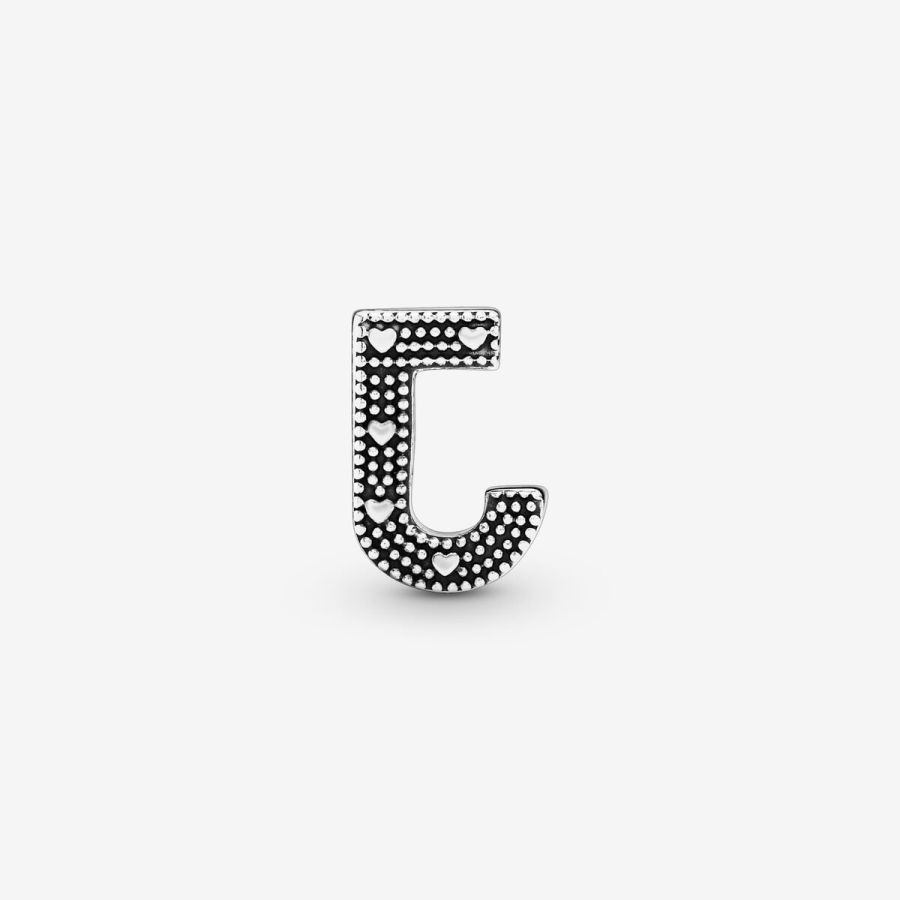 Charm Buchstabe Letter J Silber