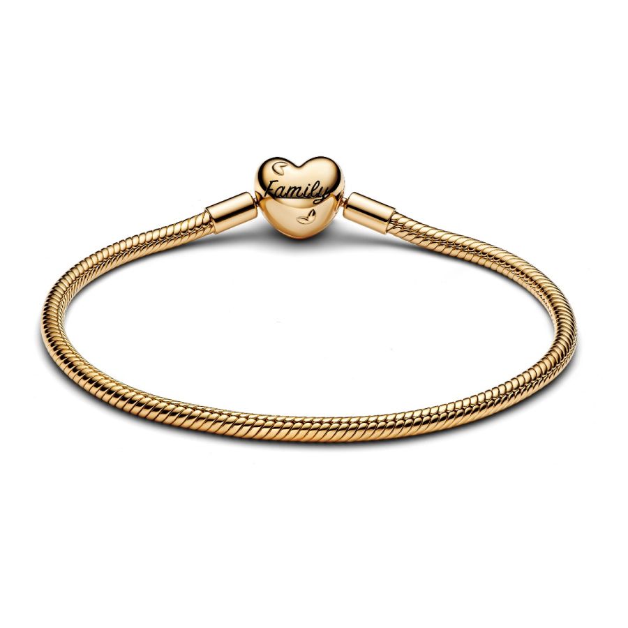 Gliederarmband Stammbaum Herzverschluss Vergoldet