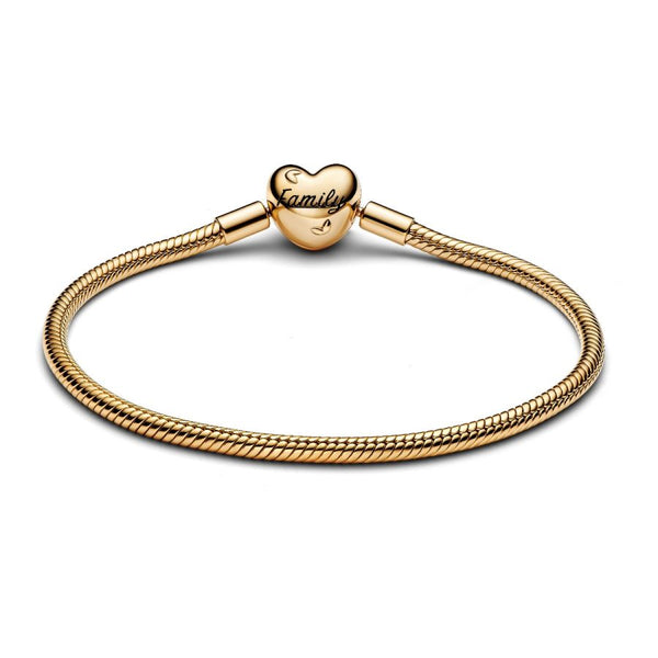 Gliederarmband Stammbaum Herzverschluss Vergoldet