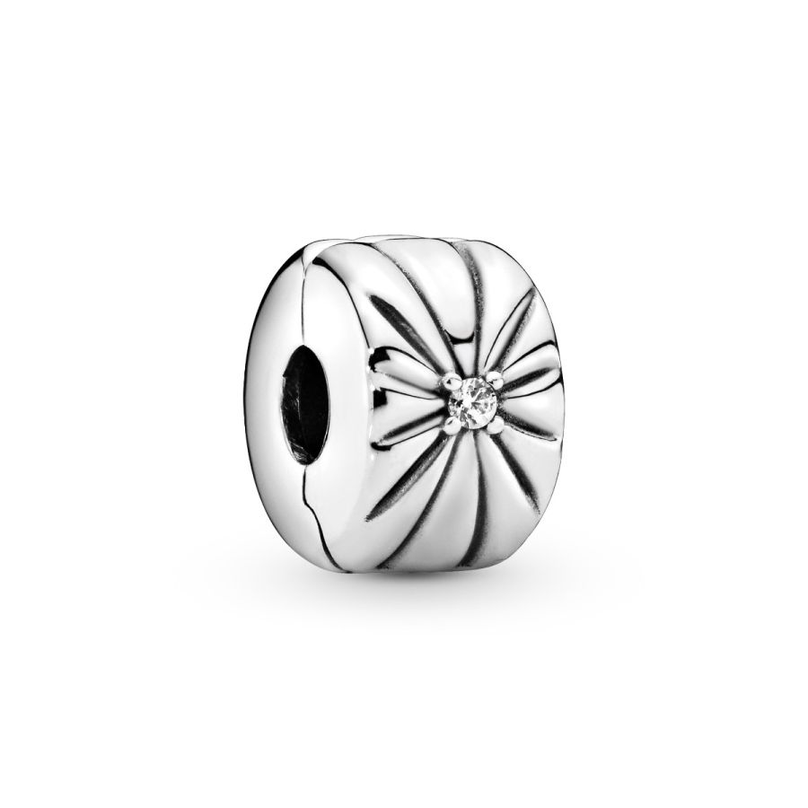 Charm Clip Funkelnder Sonnenstrahl Sterling-Silber