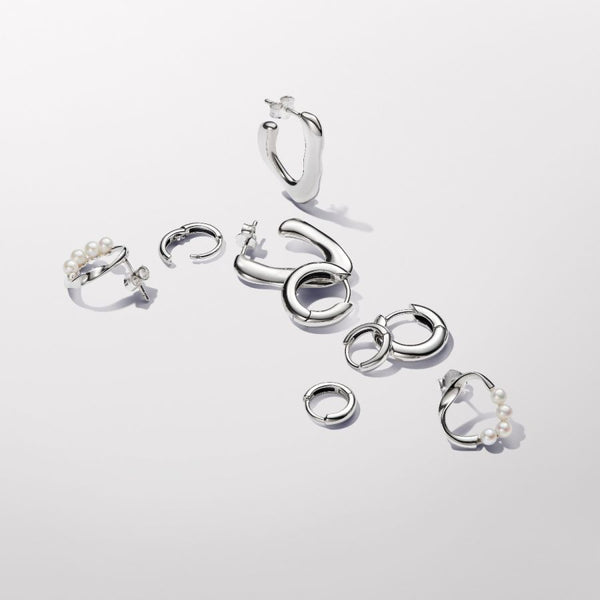 Essence Ohrstecker Süßwasserzuchtperlen Kreis Silber