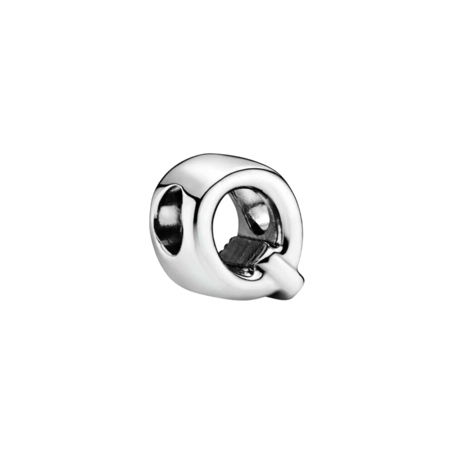 Charm Buchstabe Letter Q Silber