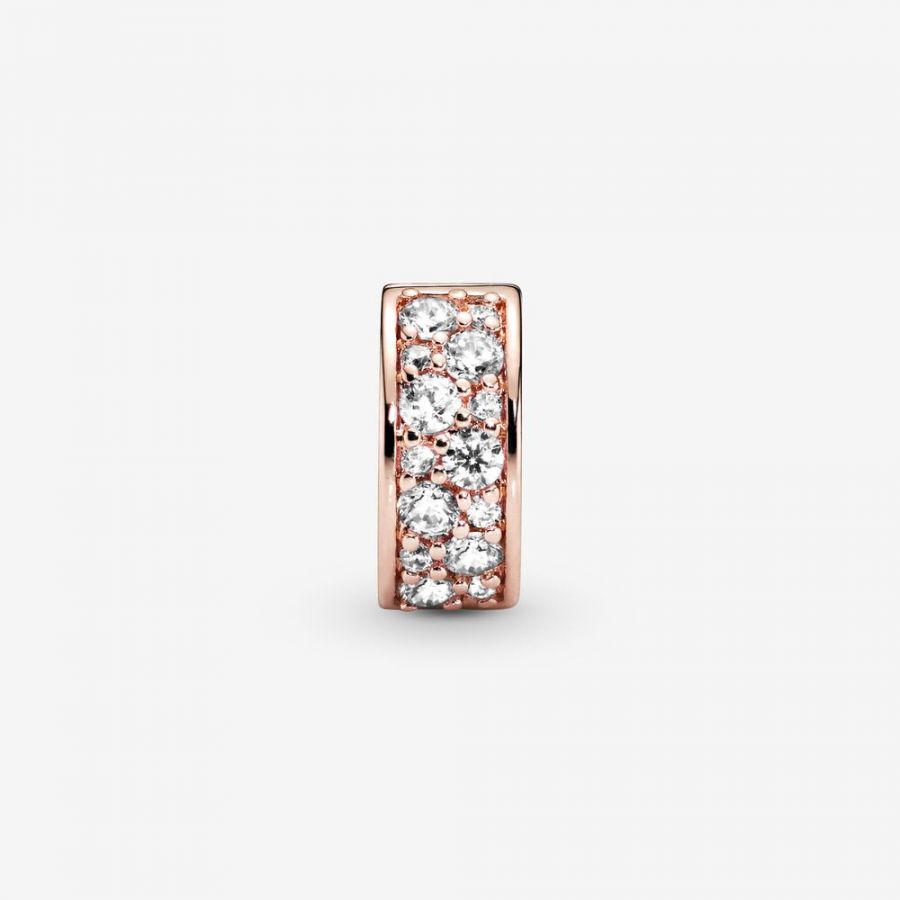Rose  Charm Clip Pavé-Glanz Eleganz Zweitbild