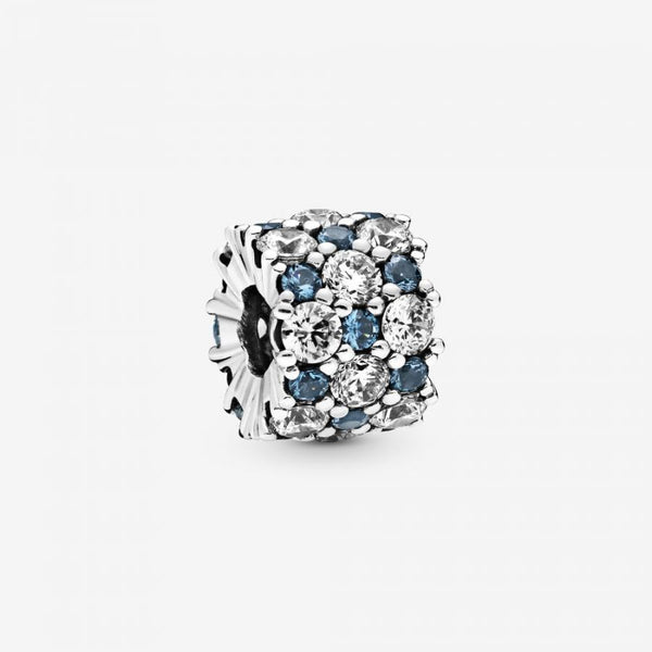 Charm Blaues Klares Funkeln Silber