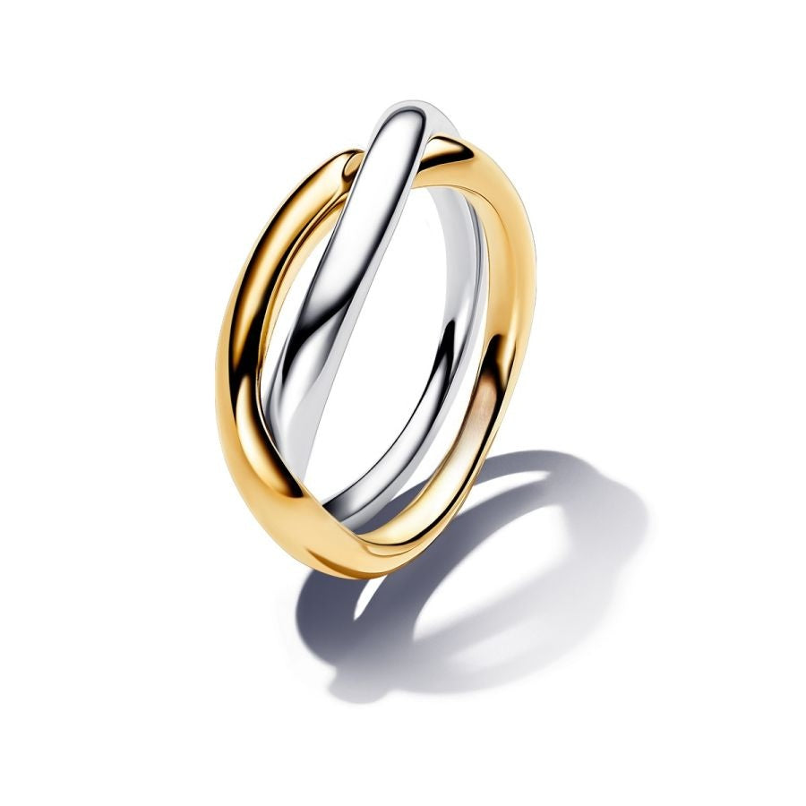 Essence Ring Verschlungene Bänder Silber-Gold Hauptbild