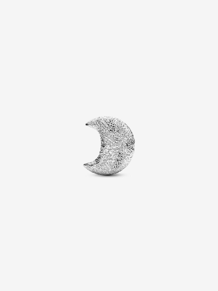 Strukturierter Mond Mini-Charm Sterling-Silber