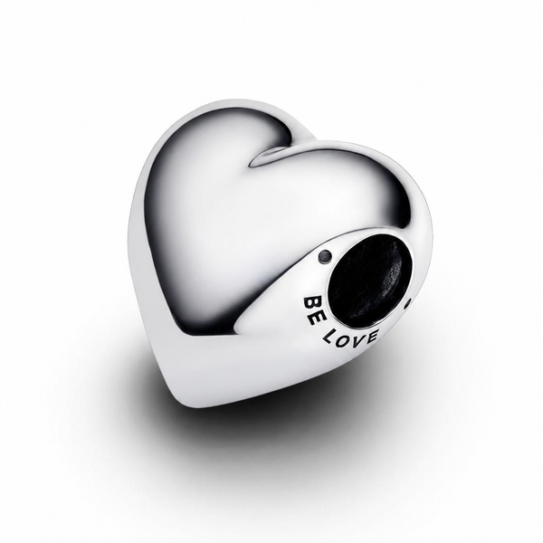 Charm Be Love Gravierbares Großes Herz Silber