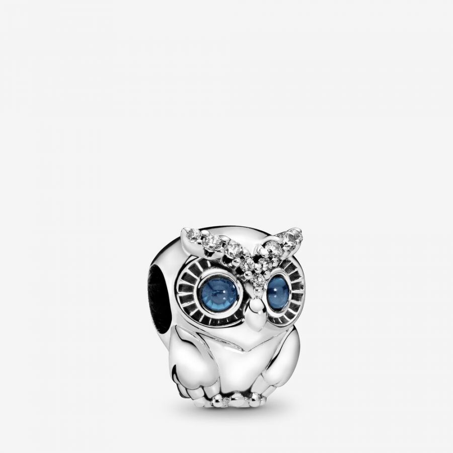 Charm Sparkling Owl Sterling-Silber Hauptbild