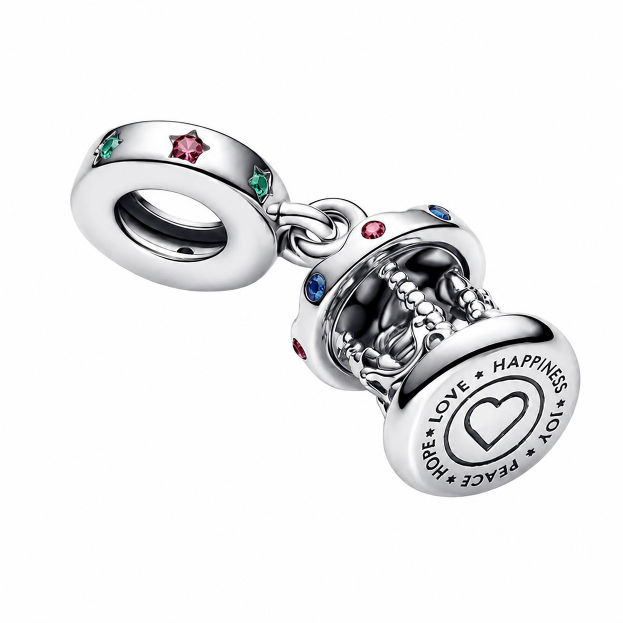 Charm-Anhänger Drehendes Karussell Sterling-Silber Hauptbild