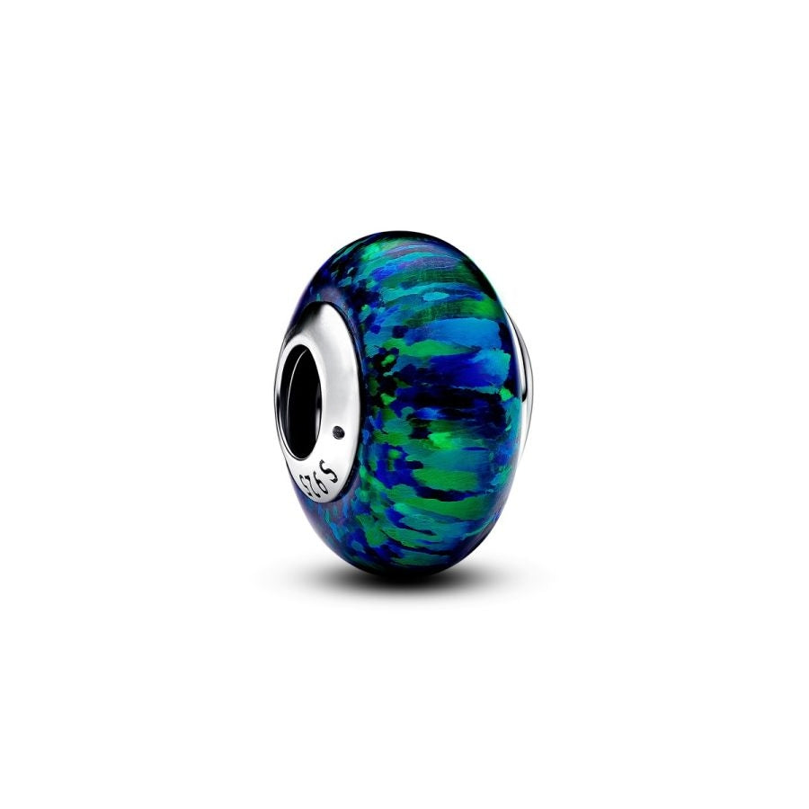 Charm Schillernder Opal Grün Sterling-Silber
