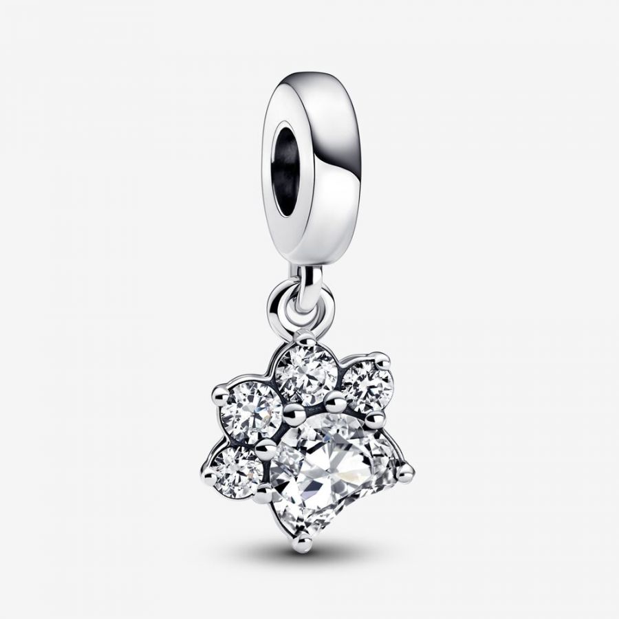 Charm-Anhänger Funkelnde Pfotenabdurck Herz Sterling-Silber Hauptbild