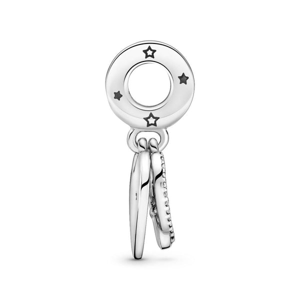 Charm-Anhänger Katzen und Herz Sterling-Silber