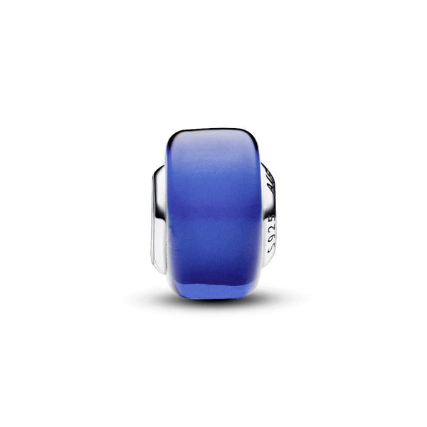 Mini-Charm Blaues Murano-Glas Sterling-Silber