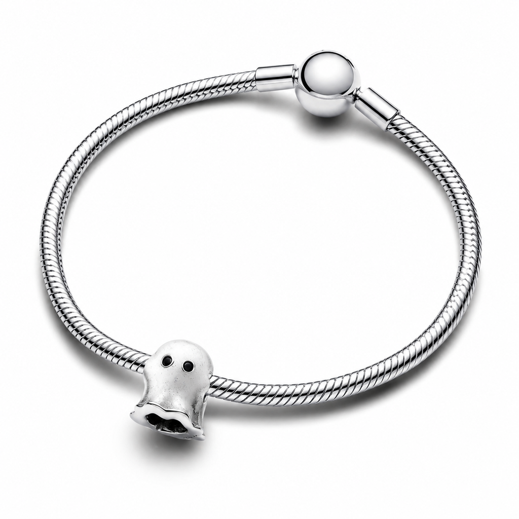 Charm Im Dunkeln Leuchtendes Boo Gespenst Silber
