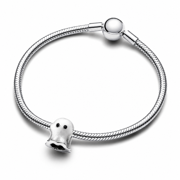 Charm Im Dunkeln Leuchtendes Boo Gespenst Silber