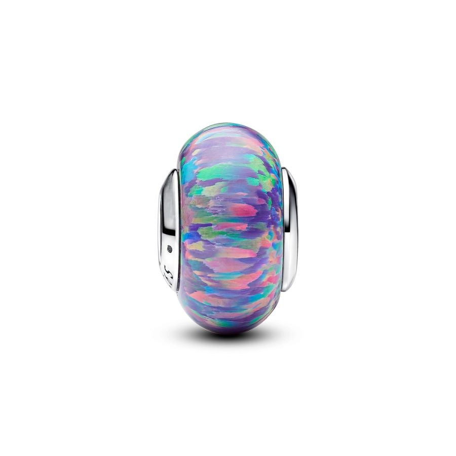 Charm Leuchtendes Violett Opal Silber