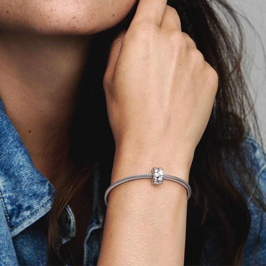 Clip Charm Herzmuster Sterling-Silber Zweitbild