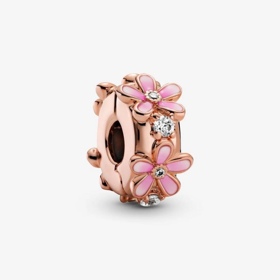 Rose  Charm Zwischenelement Rosa Gänseblümchen Hauptbild