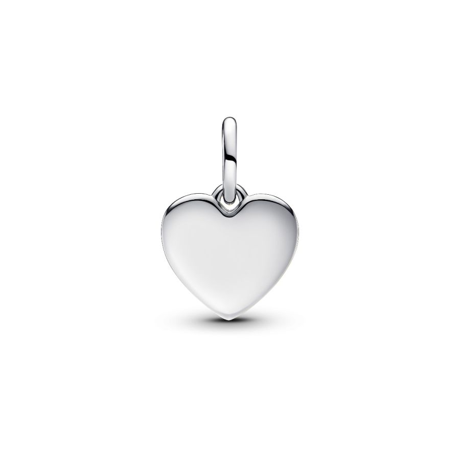 Charm-Anhänger Gravierbarer Love-Herz Zirkonia Silber