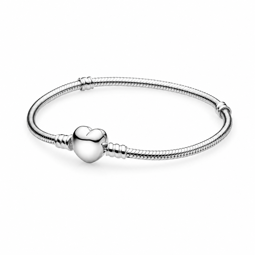 Armband Moments Herz Verschluss Silber